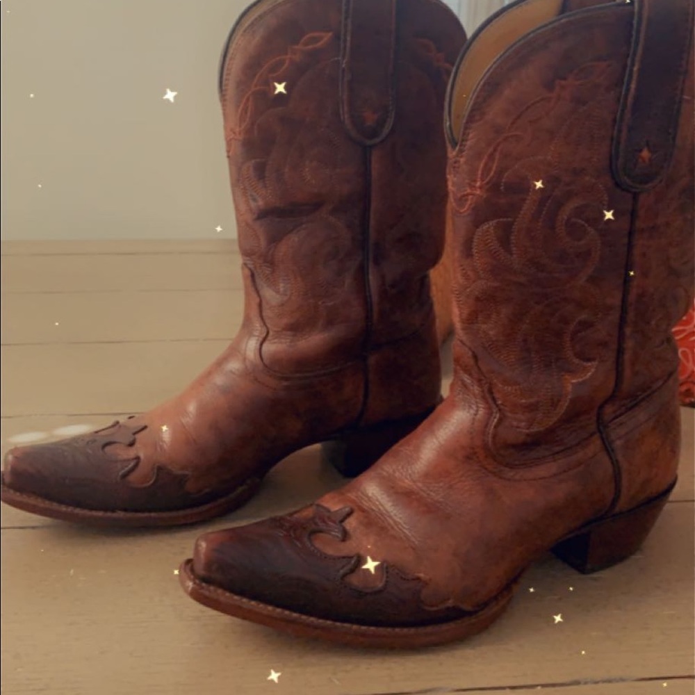 Tony lamas 100% leather boots